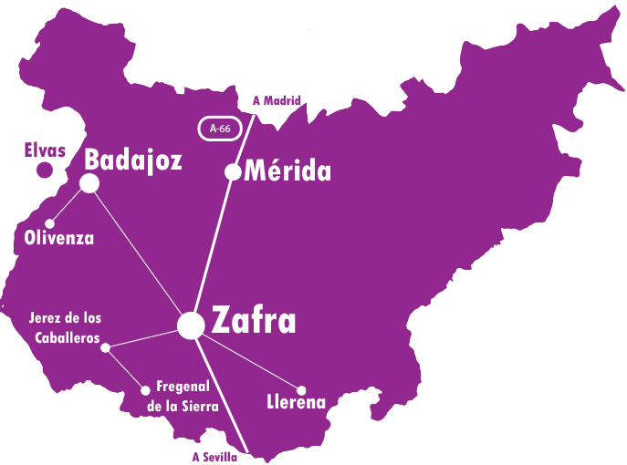 Mapa de la Provincia de Badajoz