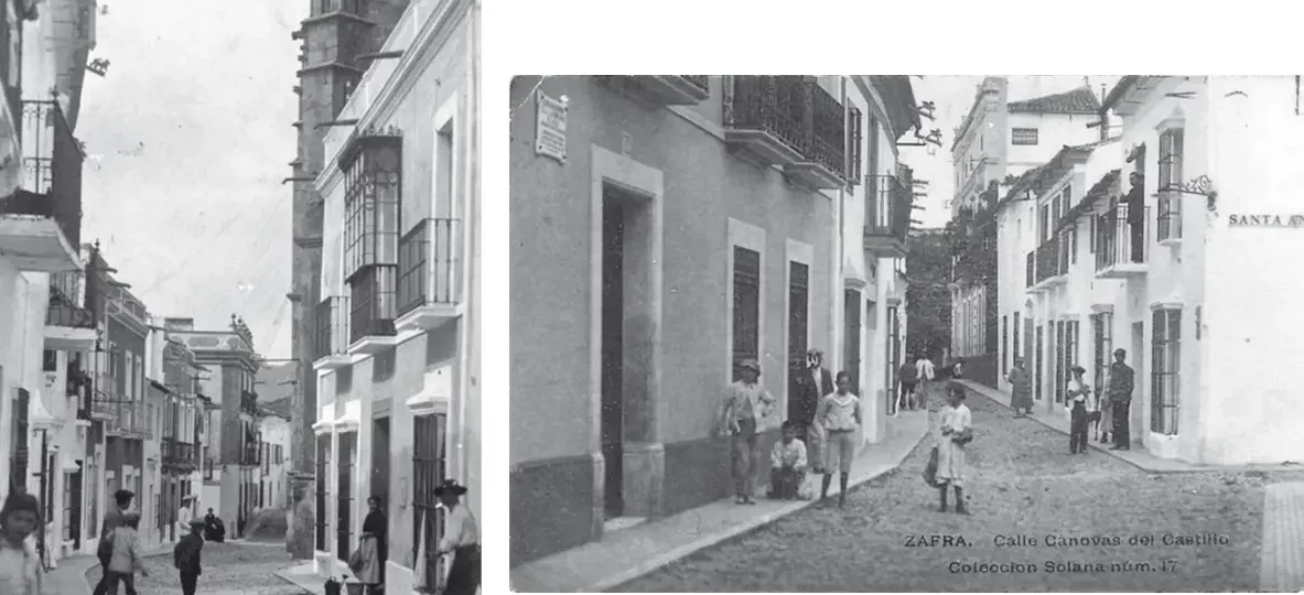 Dos fotos con enrejados salientes en Zafra