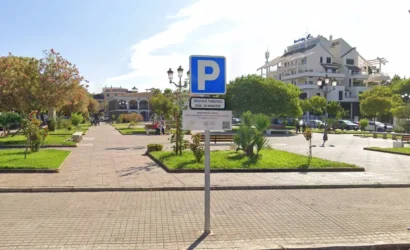 Punto de parada para autobuses turísticos en Zafra calle López Asme
